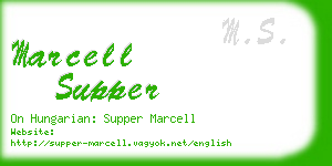 marcell supper business card